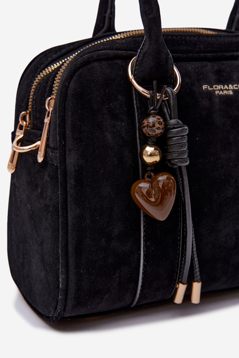 Flora&Co Box Bag z eko semišu s príveskom