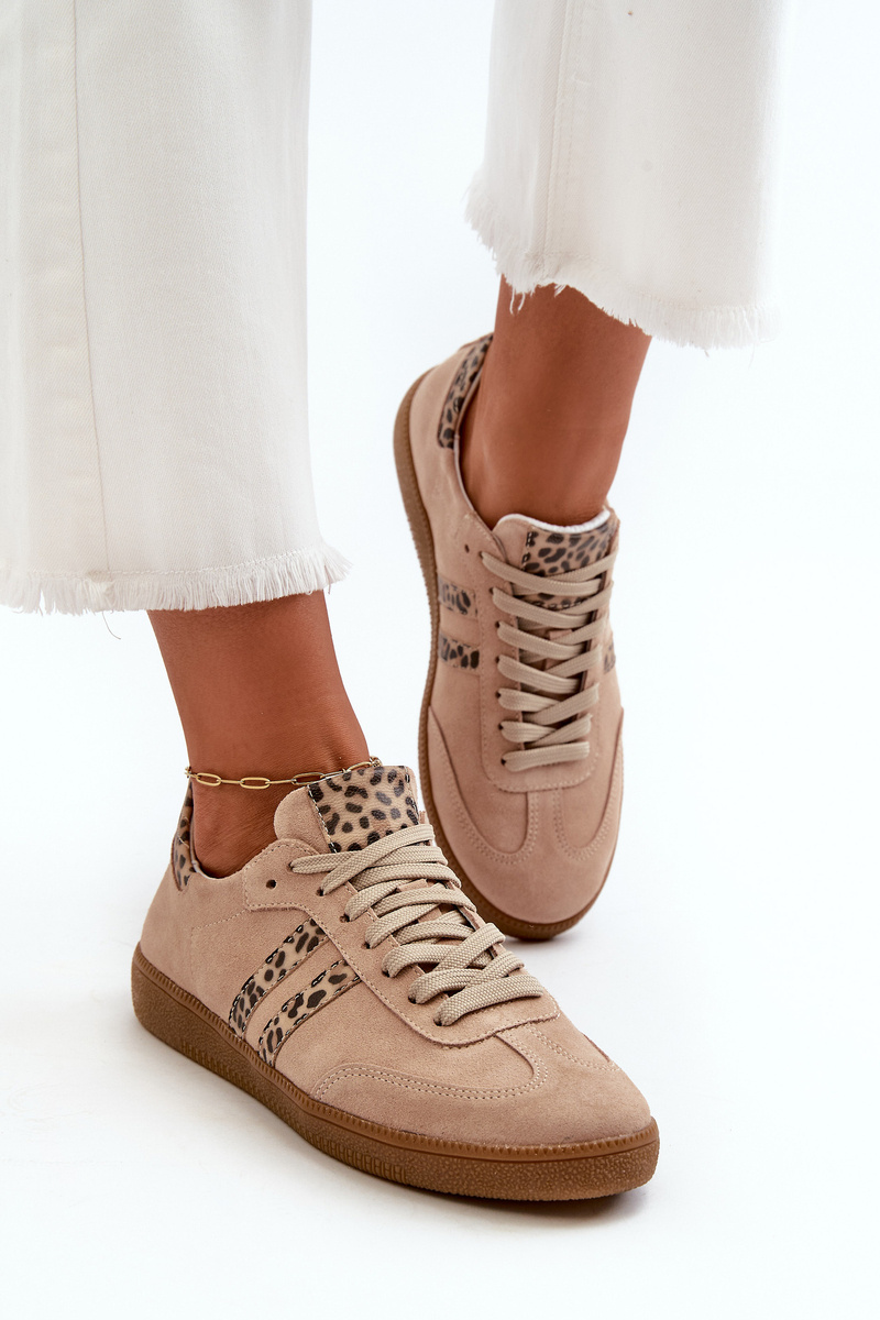 Zazoo N1068 Semišové Nízke Dámske Tenisky Beige