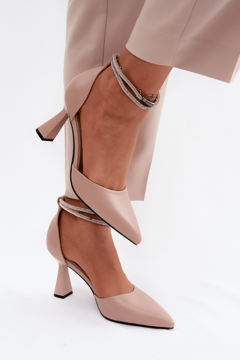 Pantofi cu toc Vinceza pentru femei cu bareta