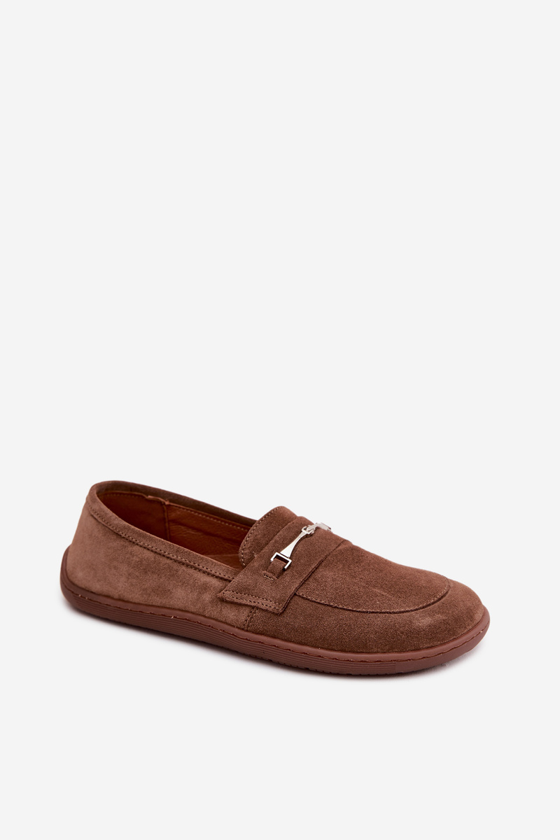 Dámske barefoot mokasíny zo semišu