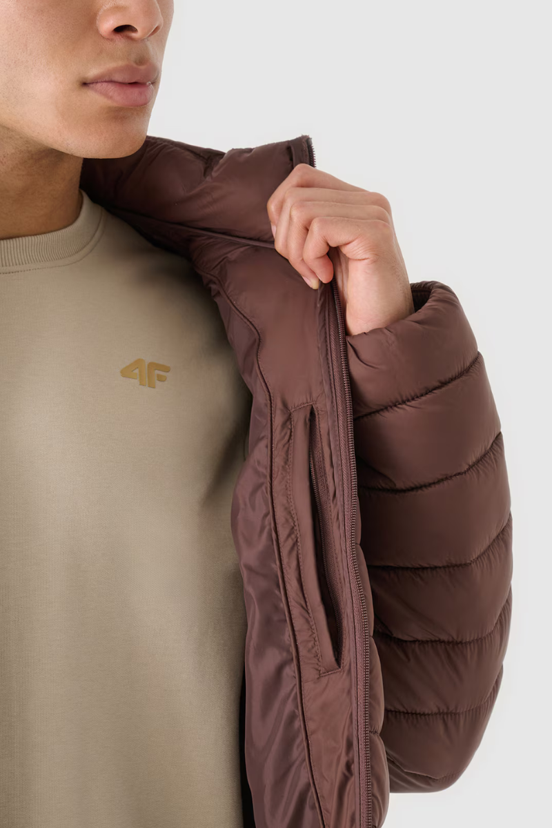 Bluză Polară Cu Glugă 4F Bărbați 4FAW23TFLEM137-20S Negru