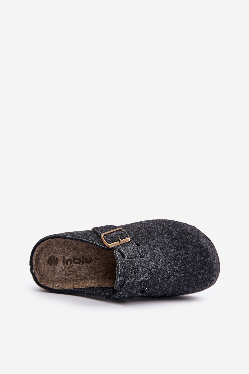 Men&#039;s slippers with buckle profilactic slippers Inblu graphite
