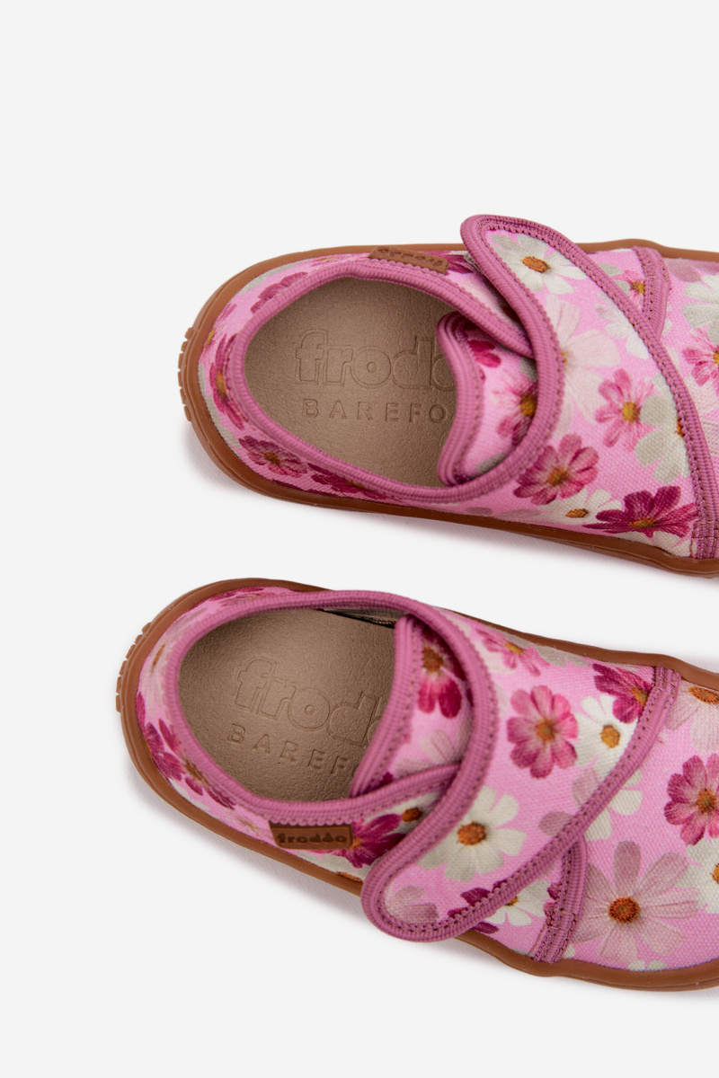 Dievčenské barefoot papuče Kwiatki Froddo