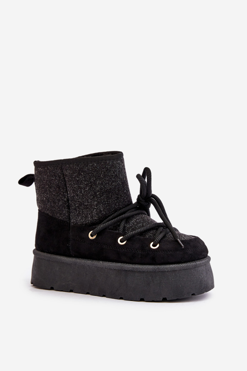 Snow boots with platform bindings black Mavora