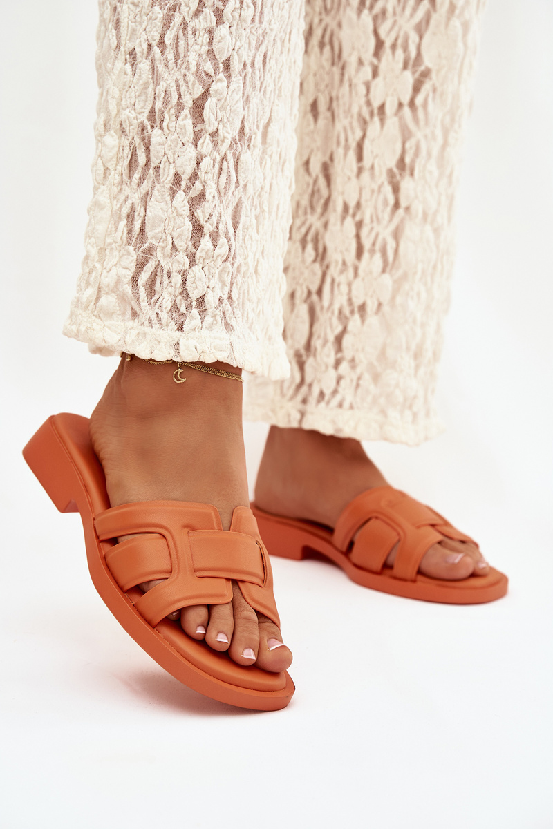 Dámské oranžové pantofle Lorania