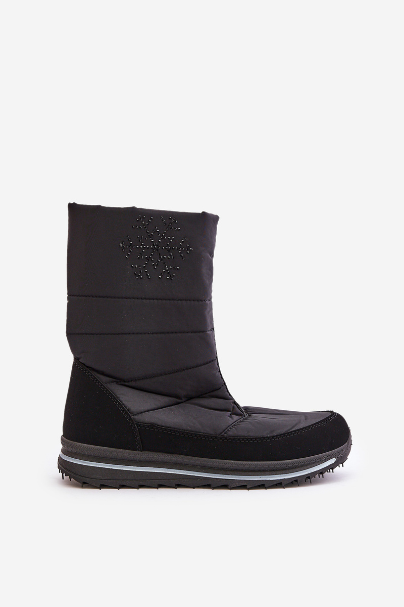 Women&#039;s snow boots with zipper Progress PROGJ-22-130 black