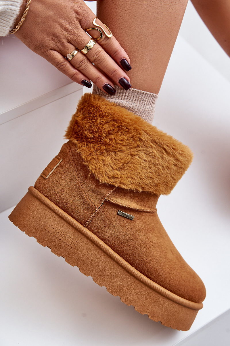 Platform snow boots with fur Big Star OO274A106 Camel