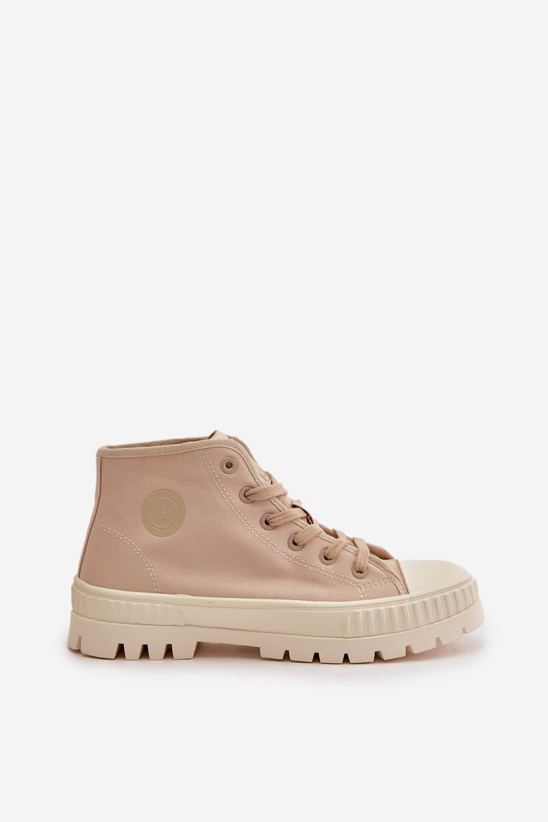 Women's high-ankle sneakers Big Star Beige