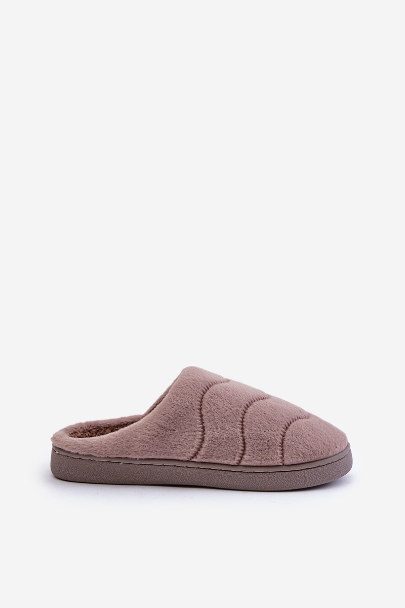 Futrzane Warm women&#039;s slippers brown Vamirae