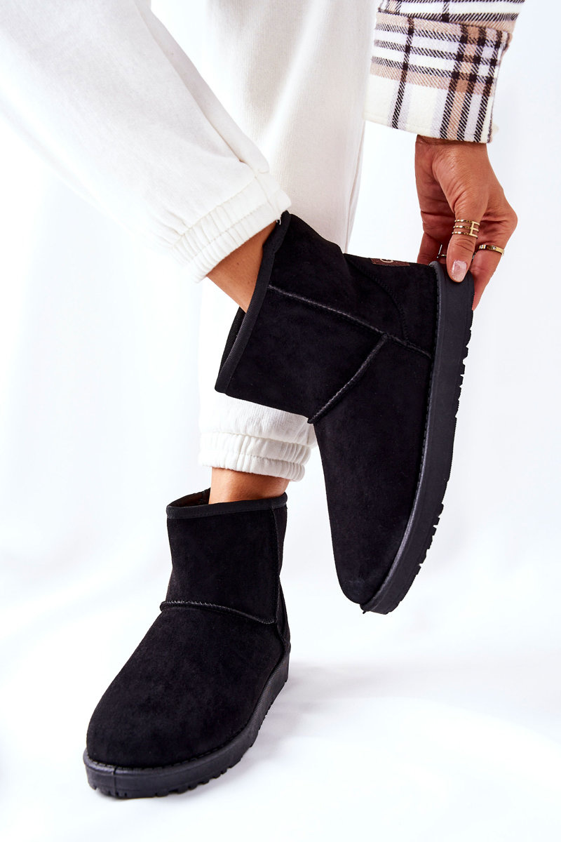 Snow Boots Isolated Fur Black Vicandi