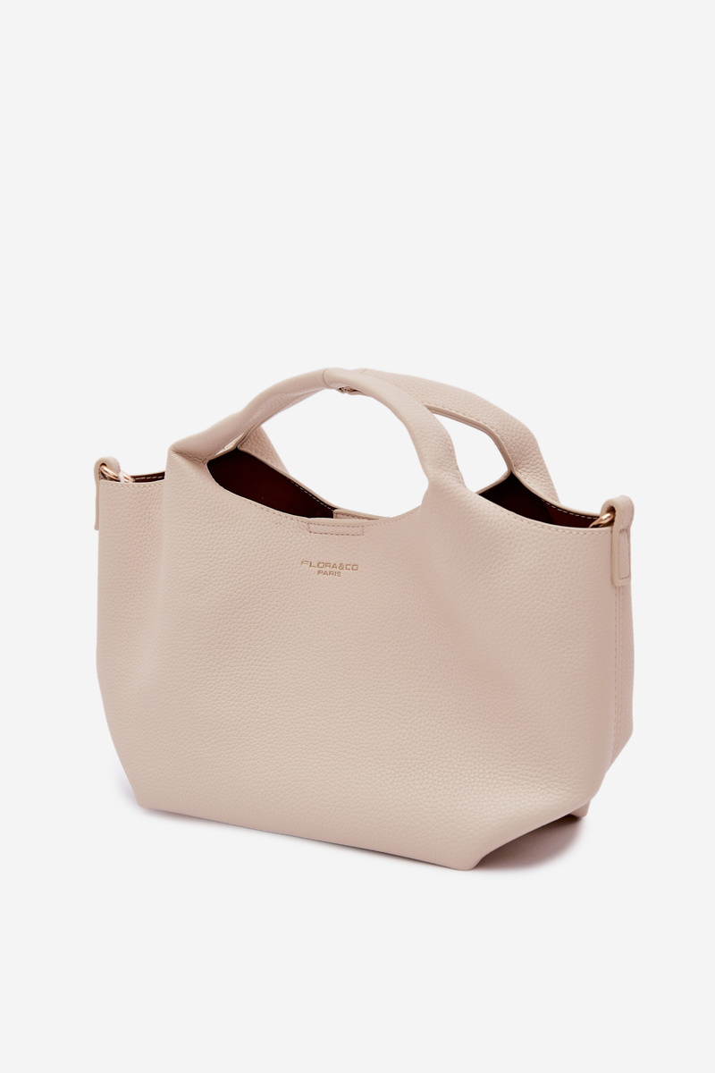 Flora&Co béžová faux kožená kabelka Corisse