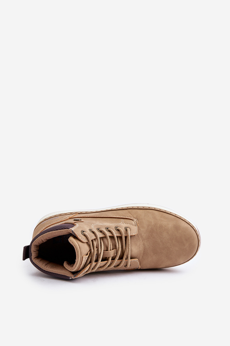 Lace-up men&#039;s ankle boots Big Star Hi-Poly System brown