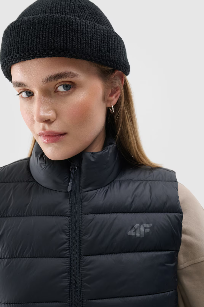 4f Polar Negru Cu Guler Înalt Regular Femei 4FSS23TFLEF049