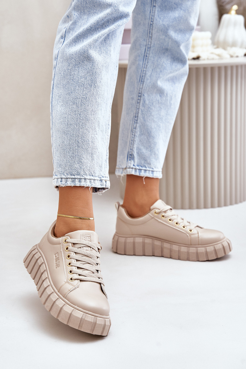 Insulated women's sneakers Big Star beige