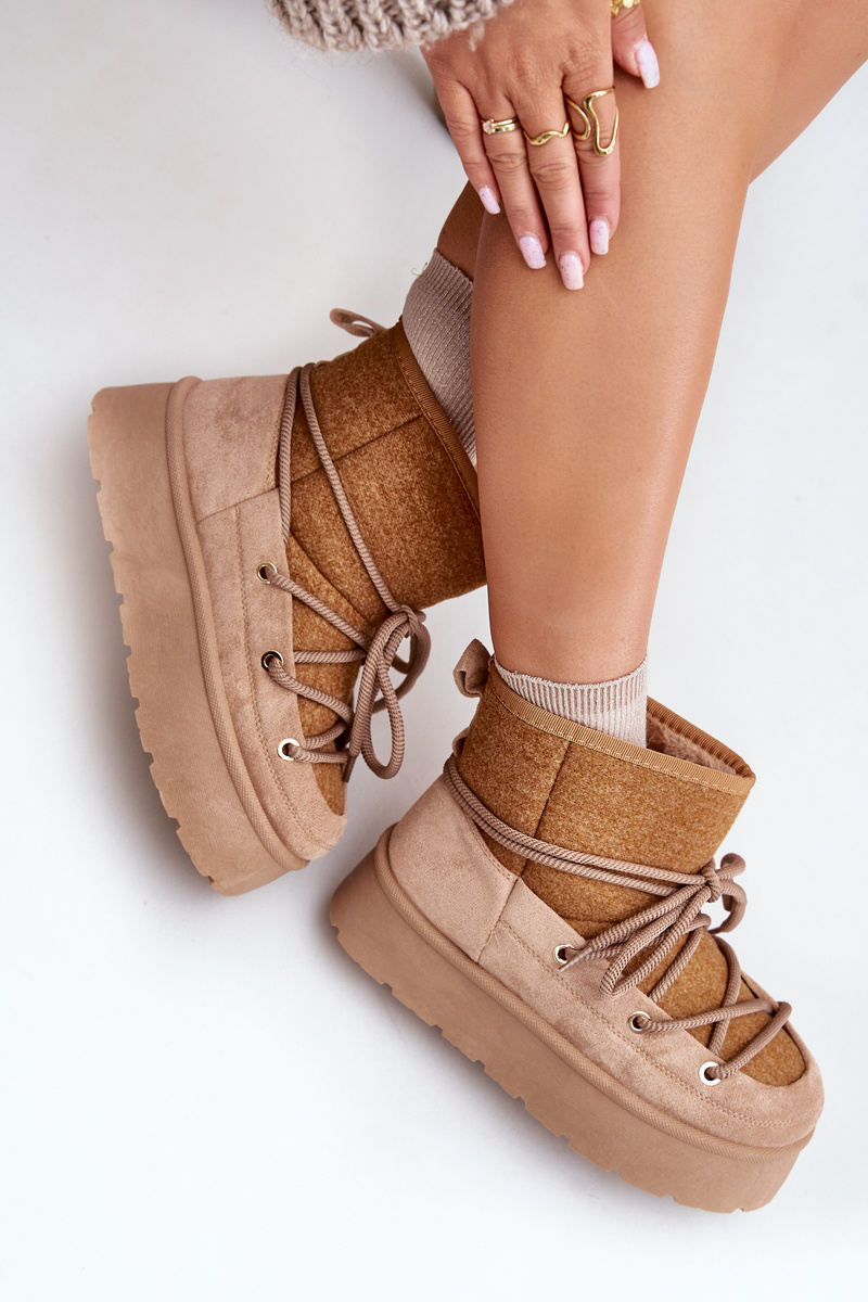 Snow boots with platform bindings brown Mavora