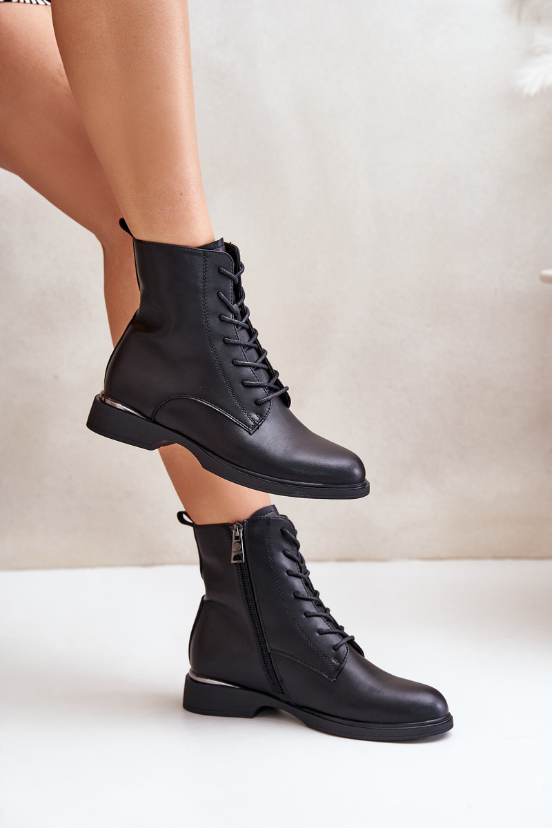 Workery Ankle Boots Women's Insulated Natural Leather Vinceza Black