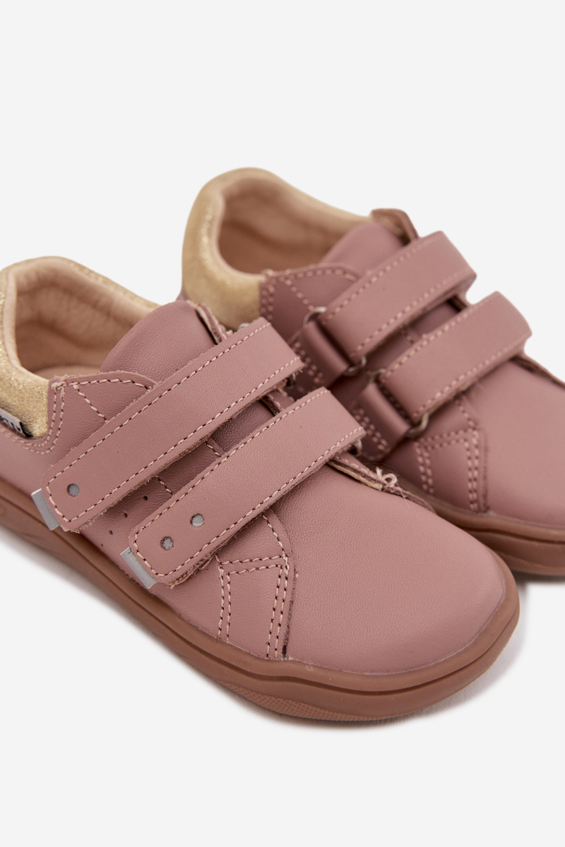 Bartek Detské kožené barefoot topánky ružové