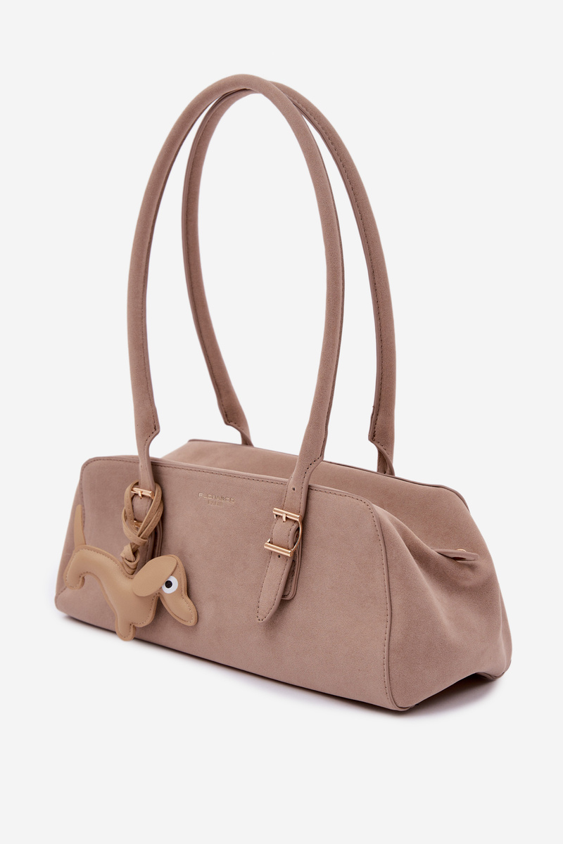 Flora&Co béžová kabelka z eko semišu Noely