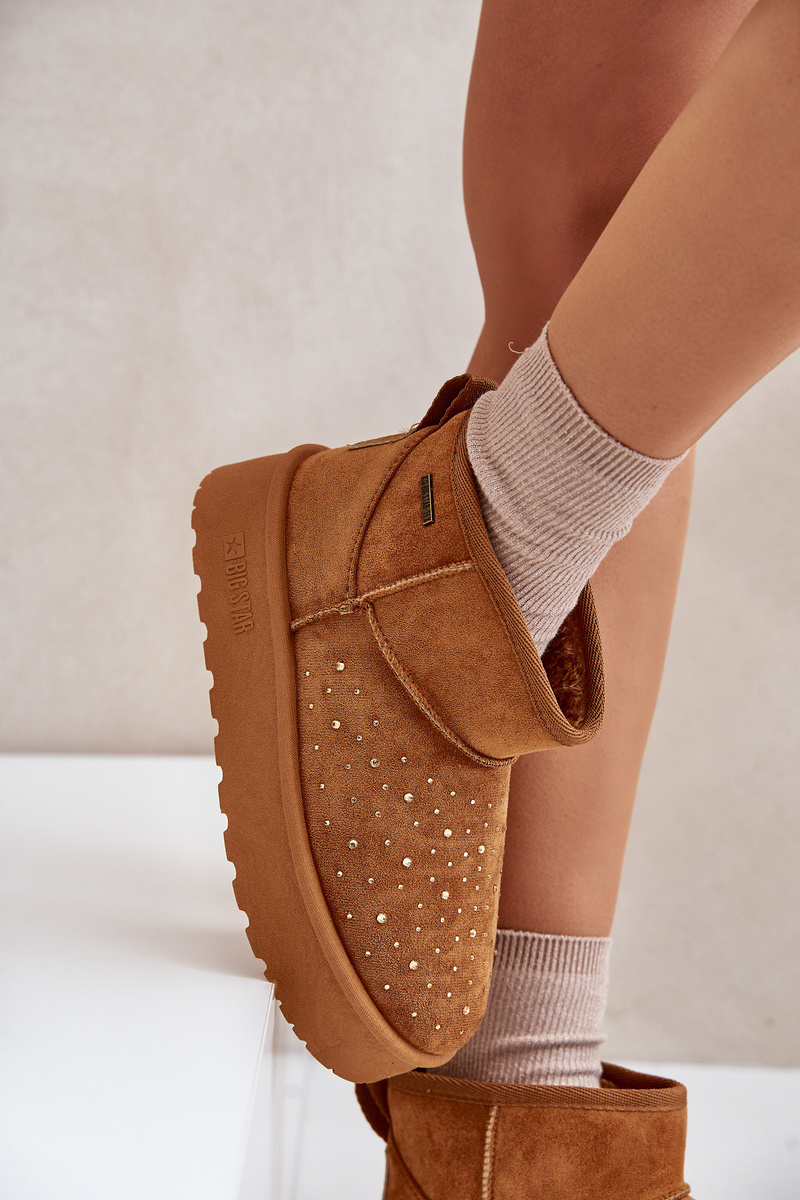 Snow boots with platform decoration Big Star OO274A104 Camel