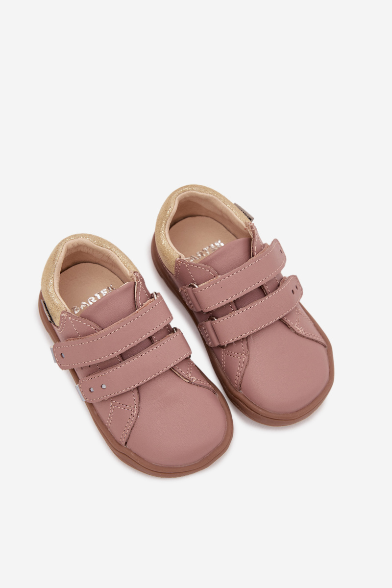 Bartek Detské kožené barefoot topánky ružové