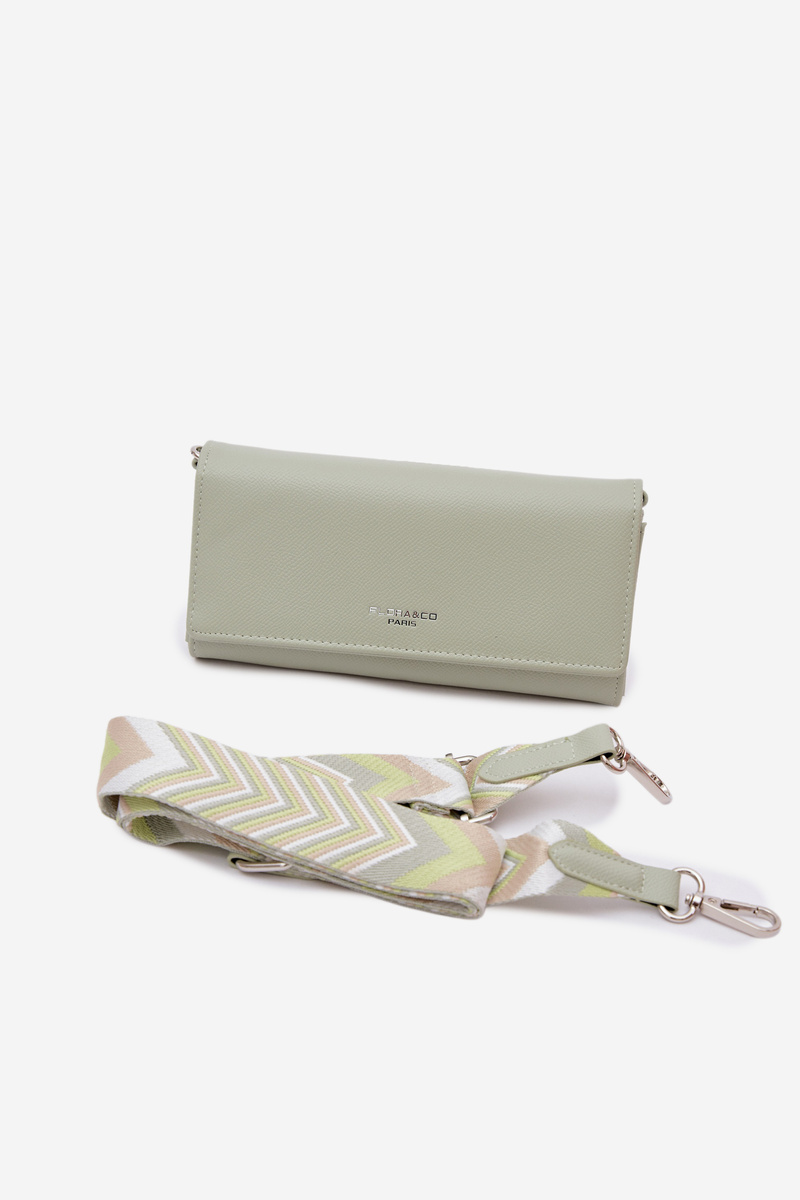 Flora&Co mentolová peňaženka/taška 2-v-1 so strapcom