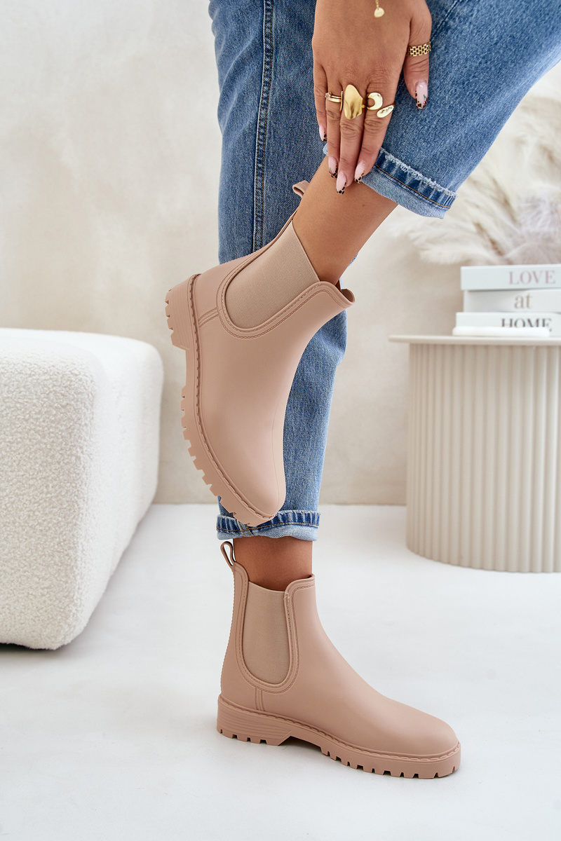 Women's boots with elastic inserts beige ciariel