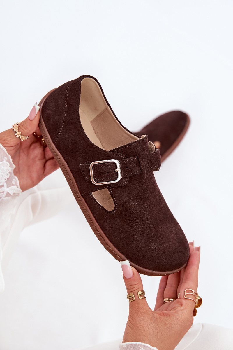 Semišové Poltopánky Barefoot Dámske S Prackou Patches Zazoo