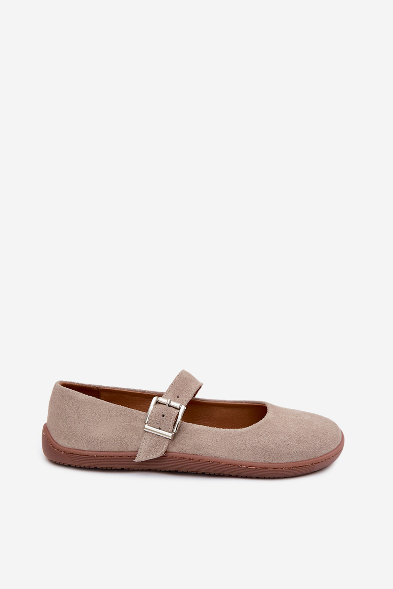 Dámske barefoot balerínky zo semišu