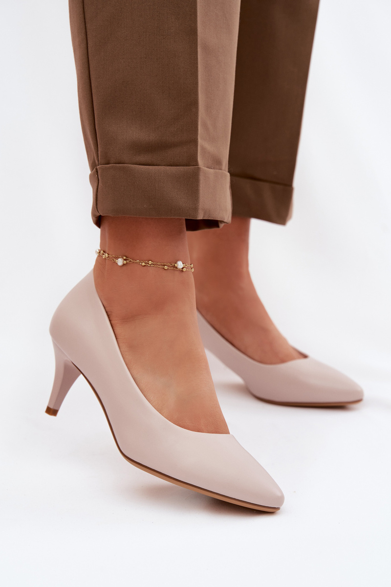 Дамски сиви обувки на висок ток Sergio Leone