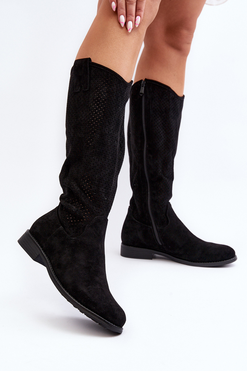 Ghete de damă Kesi din piele întoarsă ecologică