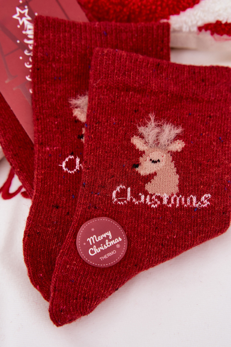 Дамски коледни чорапи с мотив на елени