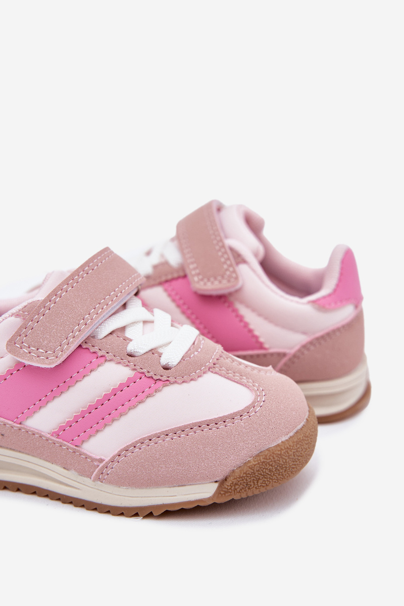 Boto Detské sneakers športové topánky na suchý zips ružové Viona