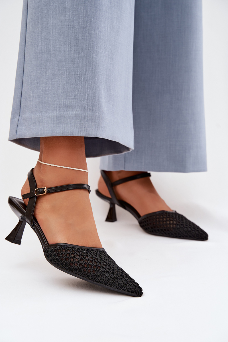 Дамски сандали на висок ток Boto, черни