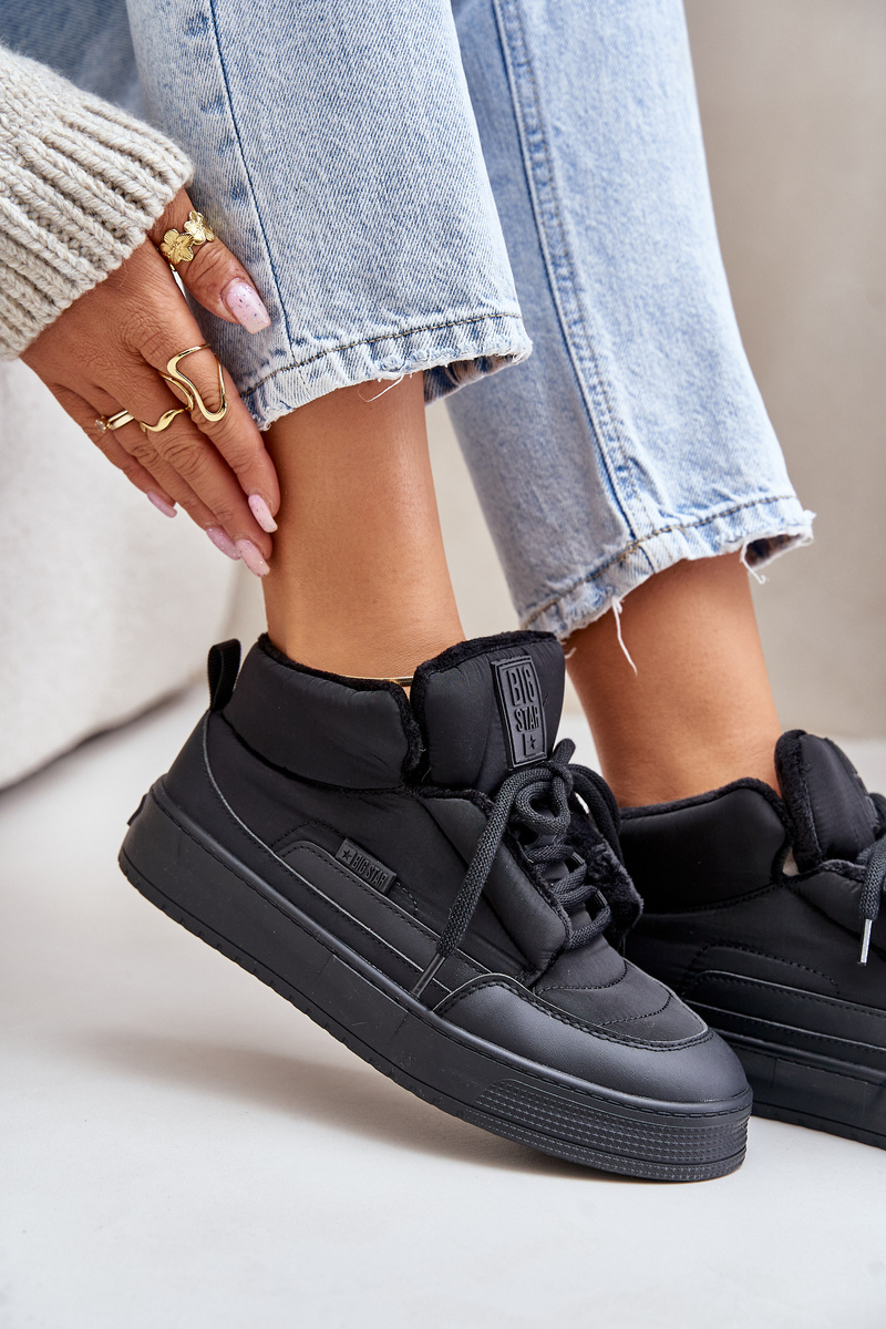 Insulated women's sneakers Big Star black