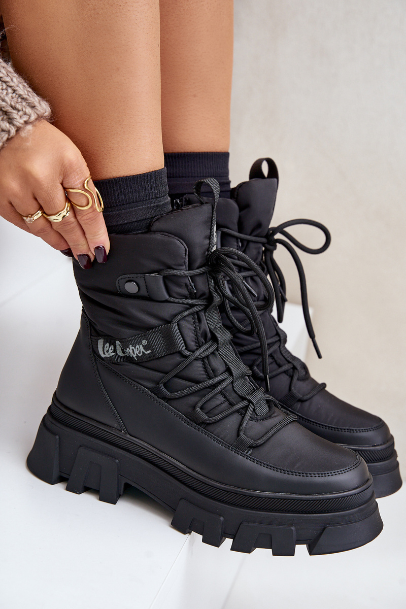 Women&#039;s Zip Snow Boots Lee Cooper LCJ-24-47-3144 Black