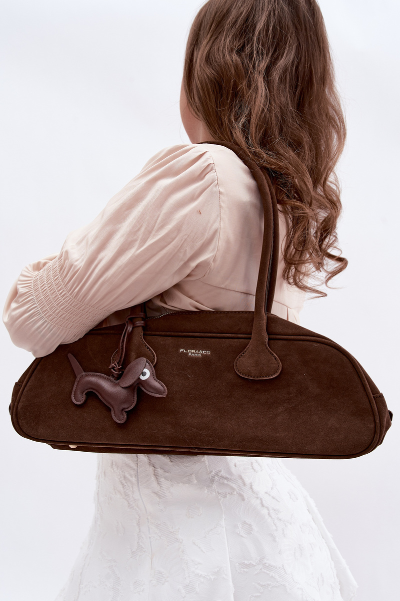 Flora&Co Camel Eleea Eco Semišová Shopper kabelka