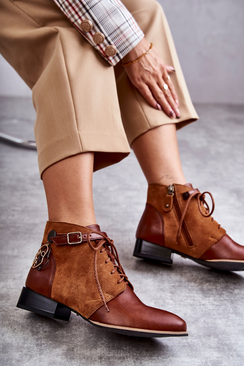 Women's leather boots Maciejka 5743A-29 Brown