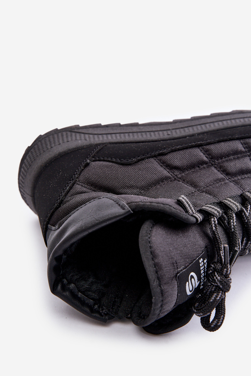 Insulated men&#039;s winter boots lace-up Progress black