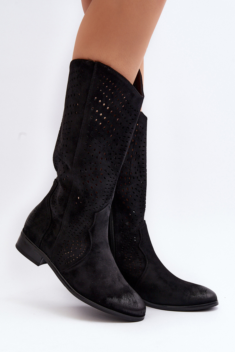 Ghete de damă Kesi din piele întoarsă ecologică