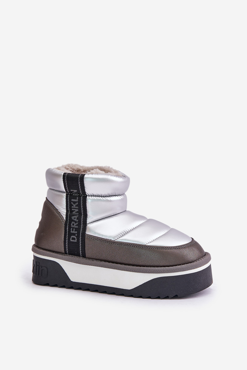 Low snow boots on thick sole D.Franklin Silver