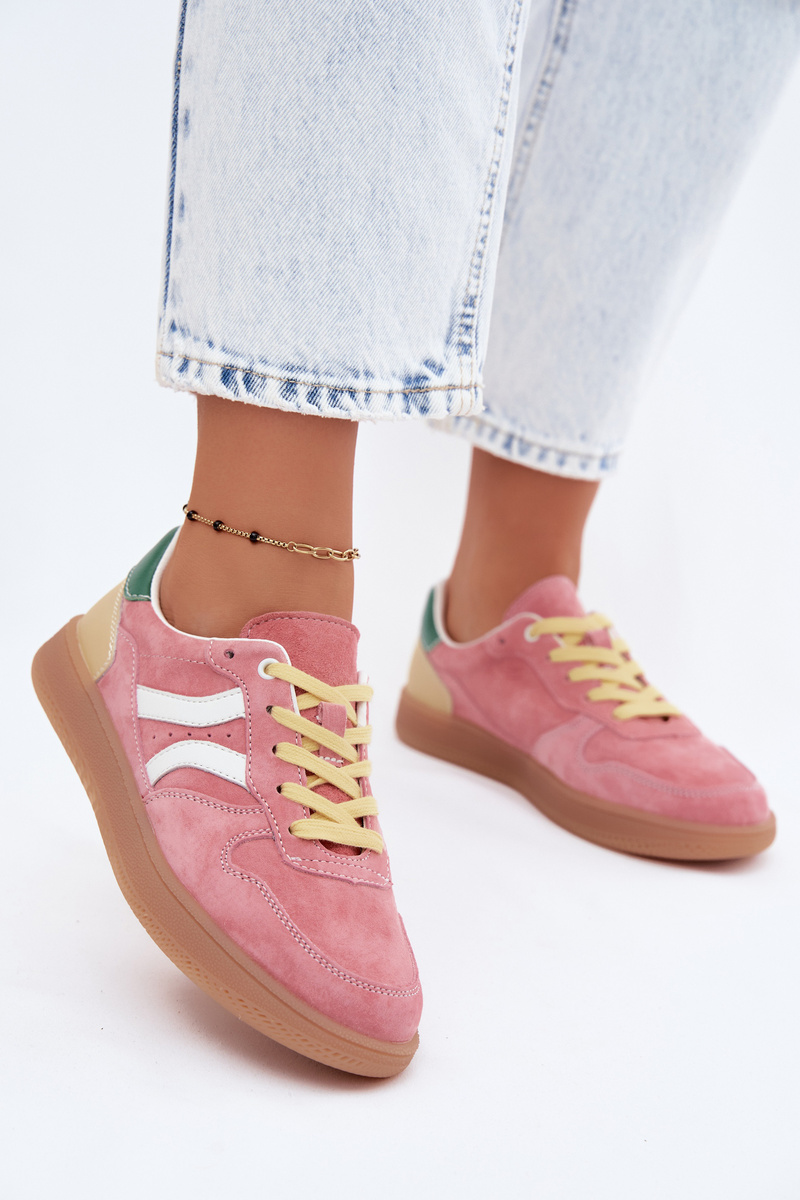 Ružové dámske tenisky Boto Leather Suede