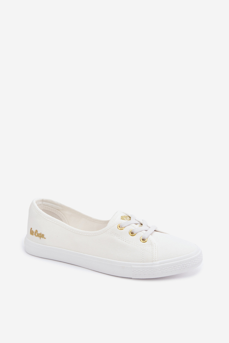 Dámske tenisky bielo-zlaté Lee Cooper