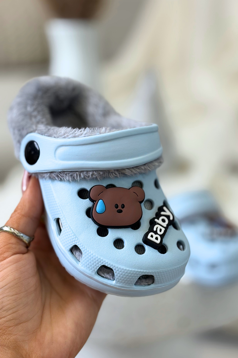 Detské šľapky Boto Foam s kožušinou