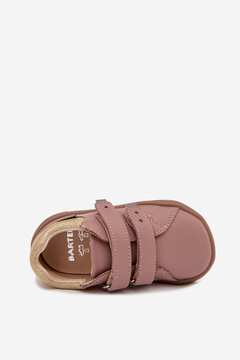 Bartek Detské kožené barefoot topánky ružové