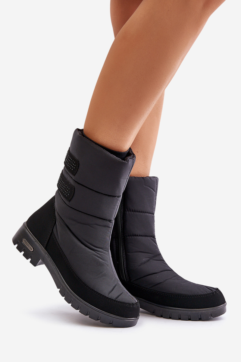Women&#039;s Progress PROGJ-21-16 black snow boots with zip