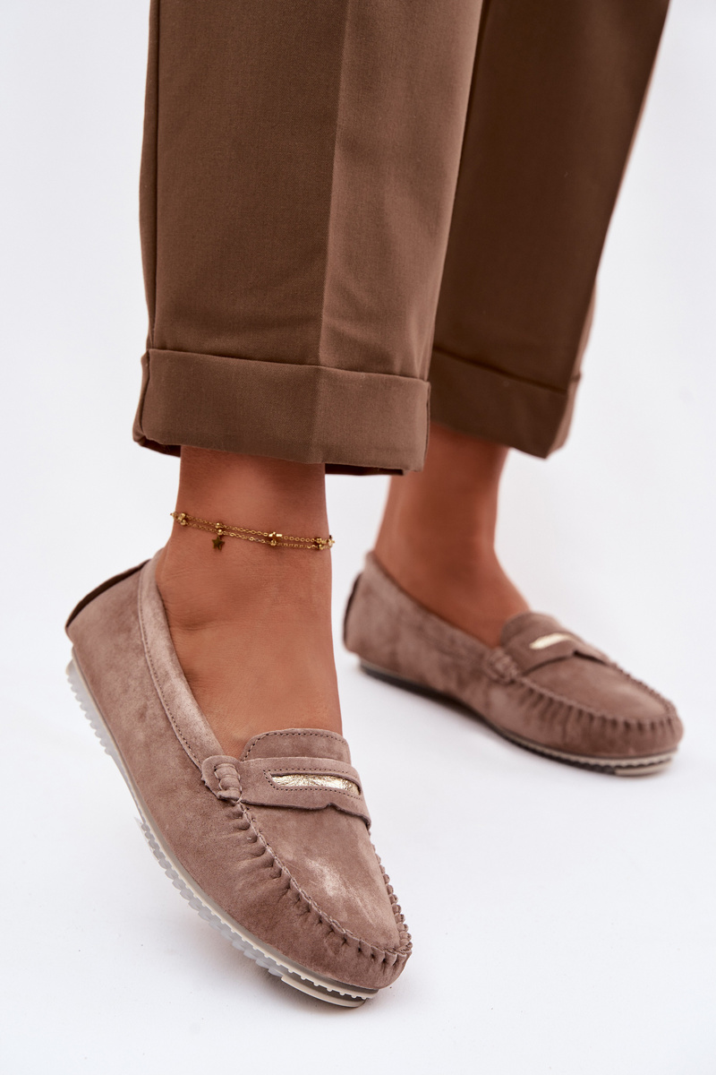 Дамски мокасини S.Barski от естествен велур