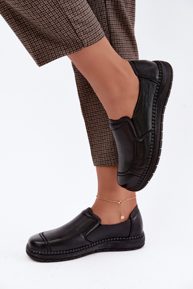 Dámské kožené slip-on mokasíny Vinceza