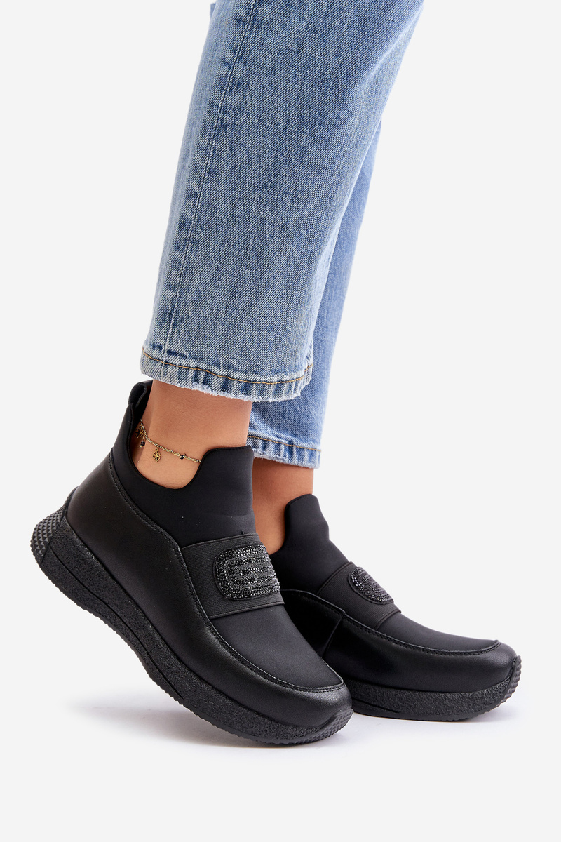 Leather sports shoes black Artiker