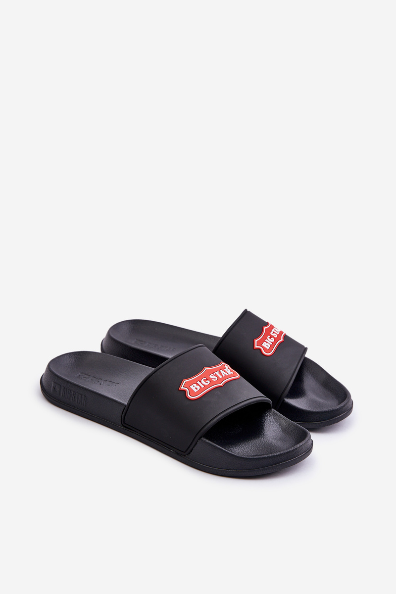 Men&#039;s slippers with Big Star logo black
