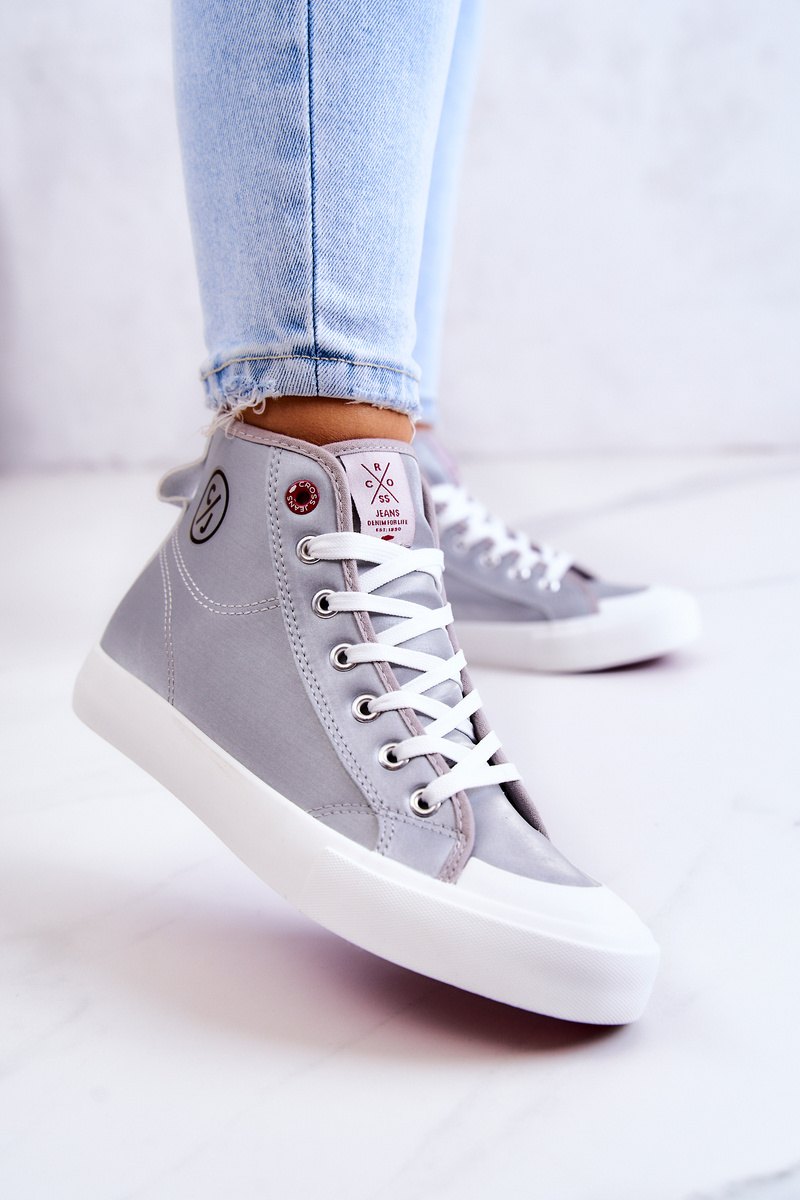 Women's high sneakers Cross Jeans JJ2R4057C gray